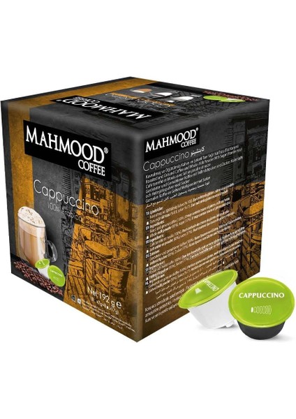 Mahmood Coffee Cappuccino Kapsül Kahve, Dolce Gusto Uyumlu, 24GR (8'li Paket) fiyatları