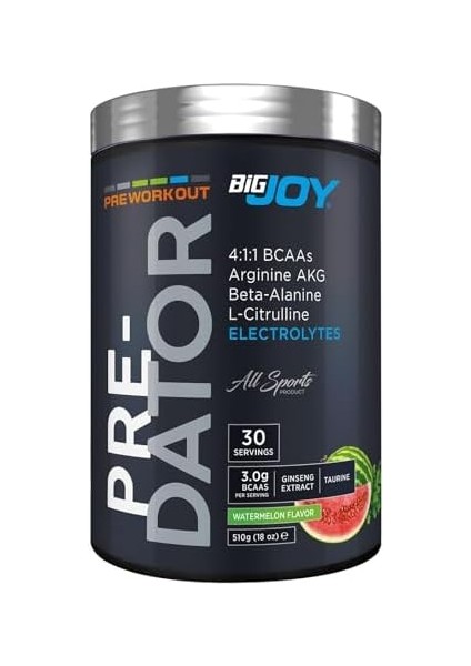 Bigjoy Pre-Workout Predator - Karpuz Aromalı 1 Paket(1 x 510 G)