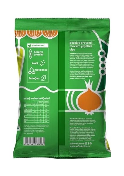 Saf Nutrition Mevsim Yeşillikli Protein Cips 50 G