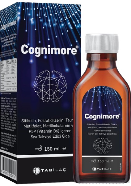 Cognimore Likit 150 ml Sitikolin Fosfatidilserin Taurin Şurup