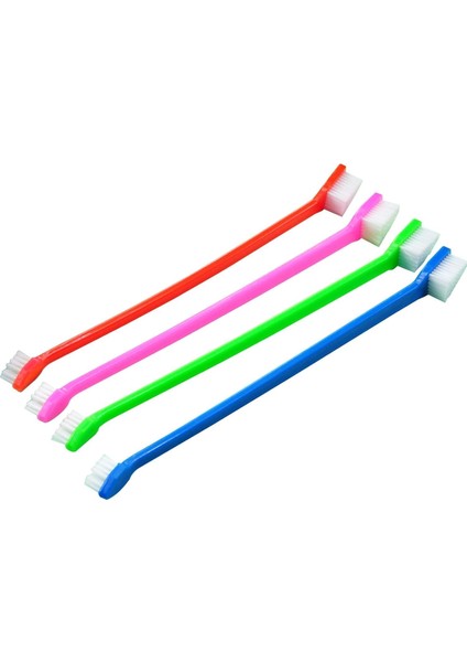 Kyrotech 4’lü Çift Taraflı Kedi ve Köpek Diş Fırçası Seti – Uzun Saplı, Ergonomik, Yumuşak Kıllı, Evcil Hayvan Ağız Bakım Fırçası, Silikon Kaymaz Gövde, Plak Temizliği Için Uygun modelleri