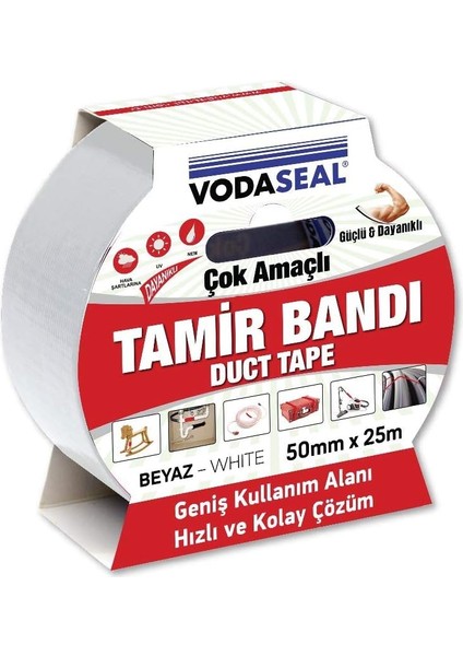 Çok Amaçlı Tamir Bandı, 50MMX25MT, Beyaz