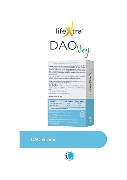 Lifextra Daoveg 60 Enterik Mini Tablet modelleri