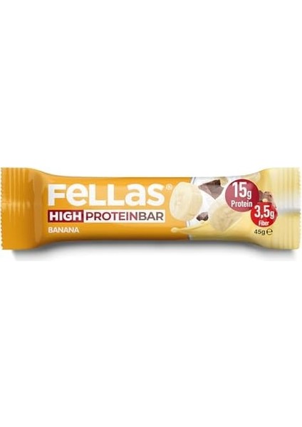 Fellas Yüksek Protein Bar, Karma Kutu (4 Çeşit), 45GR x 12 Adet fiyatları