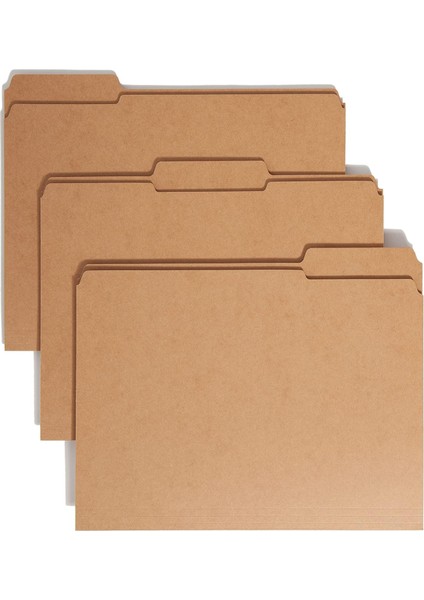 Dosya Klasörü, Güçlendirilmiş 1/3-Kesim Tab, Mektup Boyutu,, Kutu Başına 100 (10734)