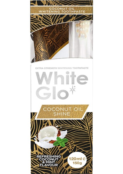 White Glo Beyazlatıcı Diş Macunu, Hindistan Cevizi Özlü, 120 ml
