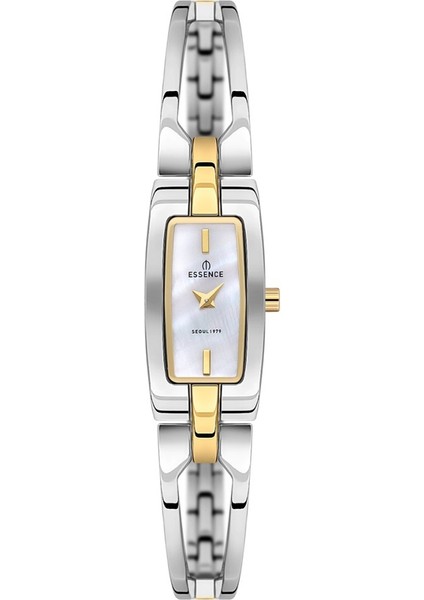 D1238.220 Dikdörtgen Kasa Minimal Tasarım Metalik Renk Kadın Kol Saati