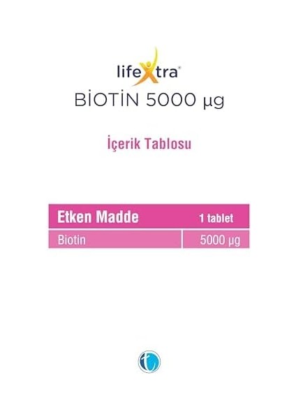 Lifextra Biotin 60 Tablet fiyatları