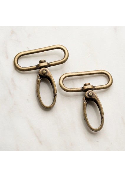 Loren 3 cm 2 Li Makrome Koyu Altın Rengi Anahtarlı