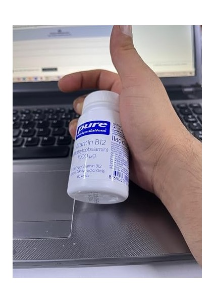 Pure Encapsulations Vitamin B12 1000 Mcg, 60 Kapsül, Metilkobalamin Form, Vegan