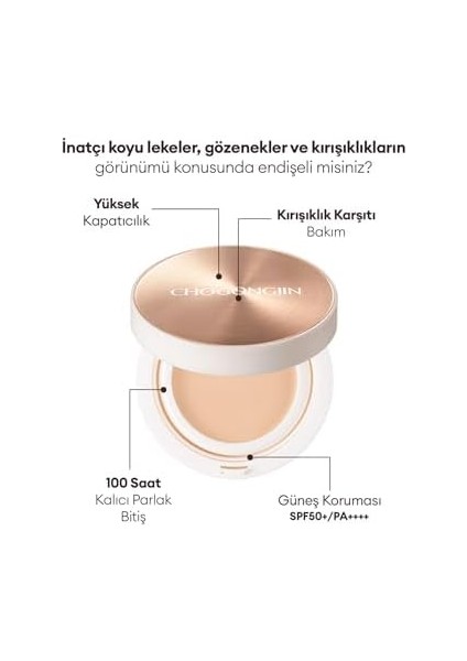 Chogongjın Yaşlanma Karşıtı Bakım ve Yoğun Kapatıcılık Sunan Krem Bb Chogongjın Bb Pact (21N) SPF50+/PA++++