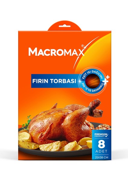 Macromax 25X38 cm Fırın Poşeti 8li fiyatları