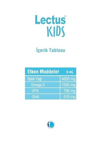 Lectus Kids Balık Yağı Karışık Meyve Aromalı