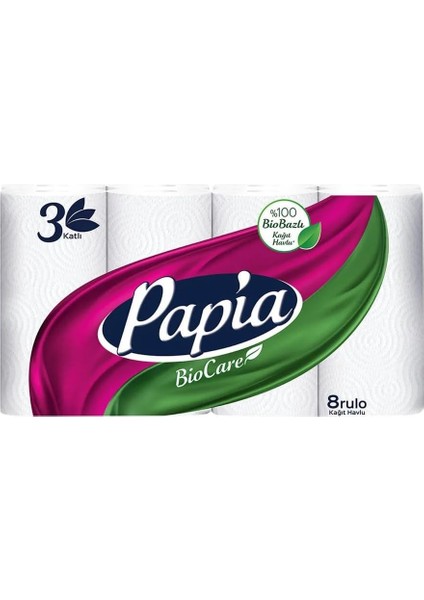 Papia Biocare Kağıt Havlu 8'lı