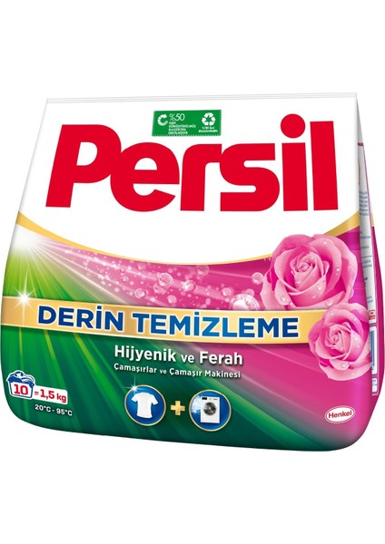 Persil Toz Çamaşır Deterjanı 1,5 kg 10 Yıkama Gülün Büyüsü, Gülün Büyüsü 1.5kg