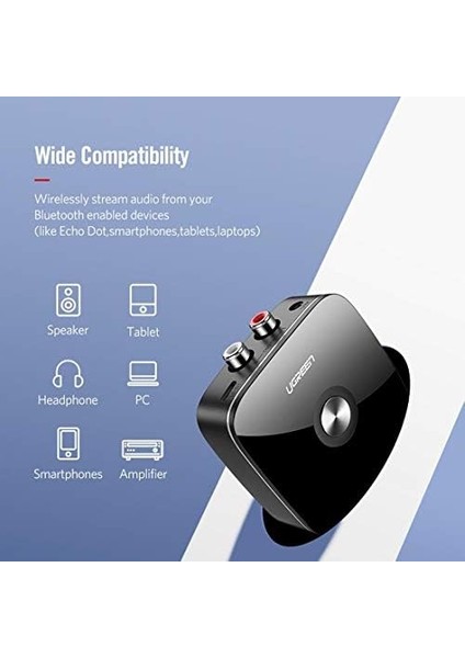 Bluetooth 5.1 Rca Aux Ses Adaptörü, Siyah modelleri