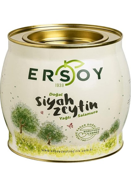 Ersoy Doğal Siyah Zeytin Gemlik, 181-200 (Xxl) Kalibre, 2 kg