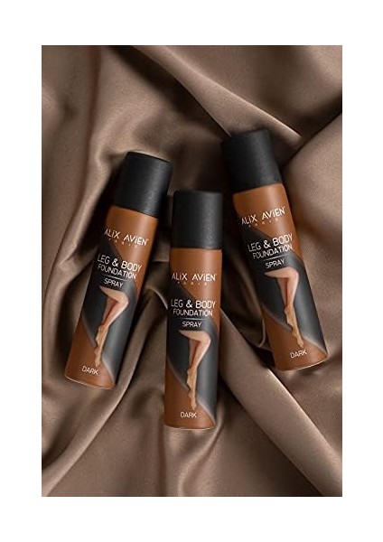 Alıx Avıen Bacak Fondöteni Dark Vücut Makyajı Bronzlaştırıcı Etki Sprey - Leg & Body Foundation Spray 75 ml fiyatları