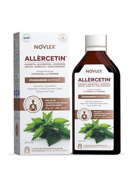 Novlex All'ercetin Ekstrakt Kuersetin, Resveratrol ve Bitki Ekstreleri Içeren Takviye Edici Gıda 250 ml fiyatları
