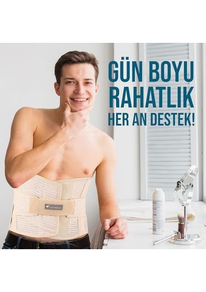 Flexy Medical Ayarlanabilir Lumbosakral Kemerli Bel Korsesi, Ameliyat Sonrası, Bel Ağrısı Giderici 32 cm Çelik Balenli Bel Fıtığı Korsesi, Skolyoz, Lomber Disk, Herni, Fıtık, Kireçlenme, Karın Destek modelleri