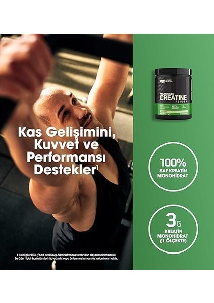 On Optimum Nutrition Kreatin Aromasız 317G 93 Servis fiyatları