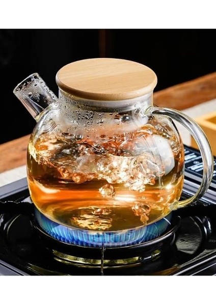Vakumlu Bambu Kapaklı Dayanıklı Borosilikat Cam Demlik, Süzgeçli (1000 Ml) | Teapot. Vakumlu Bambu Kapaklı Borosilikat Cam Demlik – Süzgeçli ve Dayanıklı Teapot (1000 Ml) modelleri