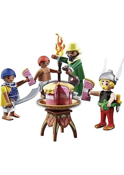Asterix 71269 Pyradonis'in Zehirli Pastası, Asterix, Kleopatra’nın Çeşnicisi ve Pyradonis ve Yardımcısı Schraubzieris, 5 Yaşından Büyük Çocuklar Için Oyuncak modelleri