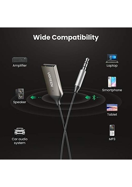 Mikrofonlu 3.5 mm Aux Bluetooth 5.3 Alıcı Adaptör Araç Kiti fiyatları