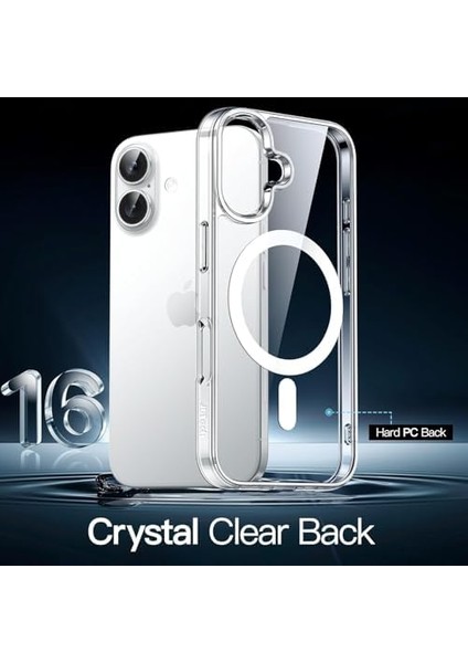 Teknosepetim 16 Plus Uyumlu Manyetik Şeffaf Kılıf Ile Uyumlu Silikon Toz ve Kirden Korur Iphone 16 Plus Kılıf Kenar Korumali iphone 16 Plus Şarj Kılıfı Manyetik Kılıf 16 Plus fiyatları