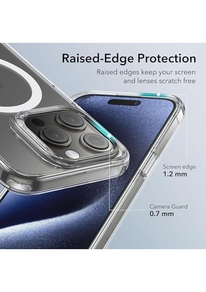 Teknosepetim iphone 15 Pro Magsafe ile Uyumlu Şeffaf Kılıf Silikon Darbe Emici Tam Koruma Kapak Air iphone 15 Pro Manyetik Şarj Kılıfı fiyatları