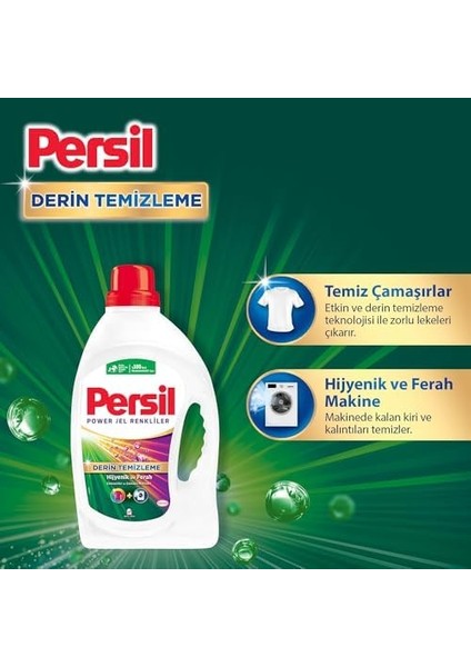 Persil Power Jel Color Derin Temizleme Plus 16 Yıkama Renkliler Için Sıvı Çamaşır Deterjanı (1 x 1040 Ml) modelleri