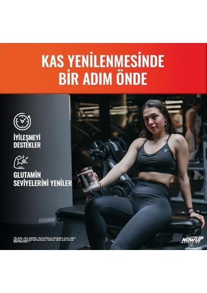 Nowup Nutrıtıon Glutamin 360 gr – Kas Onarımı, Bağışıklık Güçlendirici ve Yoğun Antrenman Sonrası Destek Için L-Glutamine Tozu – Orman Meyveleri Aromalı - 60 Servis
