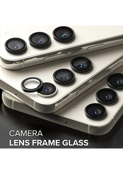 Galaxy S24 Fe Tekli Kamera Lens Koruma Camı Siyah modelleri