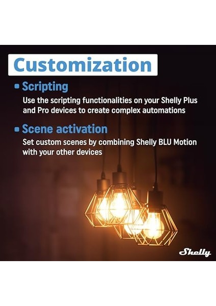 Blu Motion | ve Lüks Sensörü | Ev Otomasyonu | ve ile Uyumlu | Ios Uygulaması | 9 Metreye Kadar Menzil modelleri