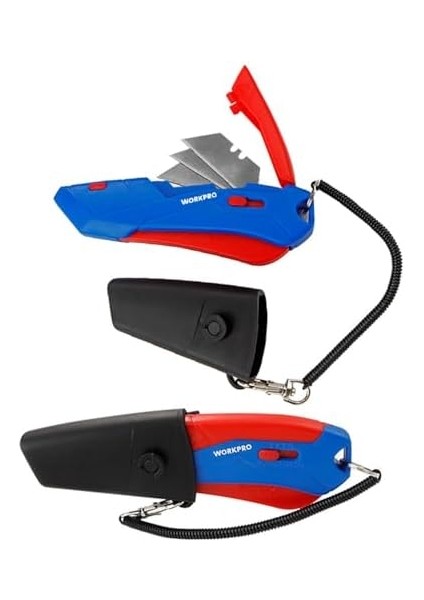 WP213010 Kemer Askı Kancalı Otomatik Geri Çekilebilir Mandallı Rötuş Bıçağı + 3 Adet Yedek Bıçak fiyatları