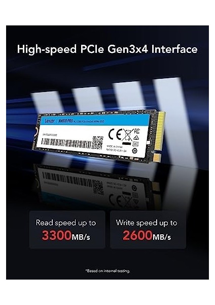 NM610PRO 2tb Ssd, M.2 2280 Pcıe GEN3X4 Nvme 1.4 Dahili, 3300 Mb/sn'ye Kadar Okuma, 2600 Yazı, Dahili 3D Nand State Sürücü, Dizüstü, Masaüstü Için fiyatları