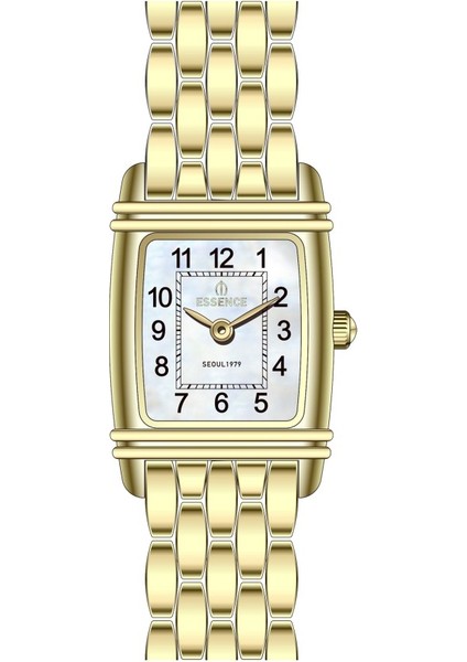 ES6956FE.120 Dikdörtgen Kasa 5 Atm Suya Dayanıklı Altın Renk Kadın Kol Saati