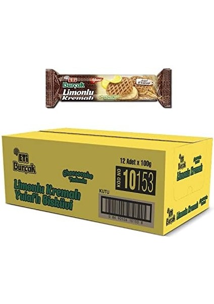 Eti Burçak Limonlu Kremalı Yulaflı Bisküvi 100 G x 12 Adet modelleri