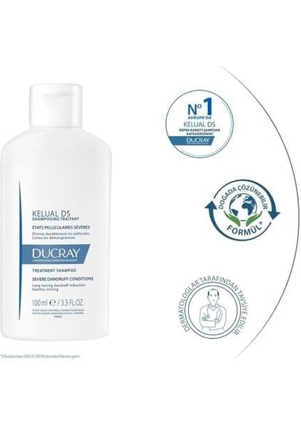 Ducray Kelual Ds Shampoo Kepeklenme ve Kaşıntı Karşıtı Şampuan 100ML