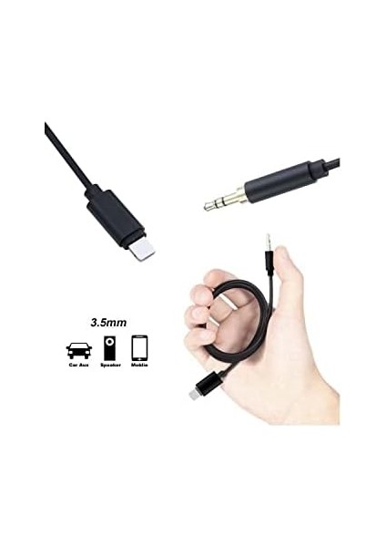 Happy iphone Için Aux Kablosu 3,5 mm Ses Kablosu - Kulaklık, Ipod Ipad, Echo Dot, Ev/araç Stereo Sistemleri, Akıllı Telefonlar, Mp3 Çalar ve Daha Fazlası Için 1m Jak Aux Kablosu fiyatları