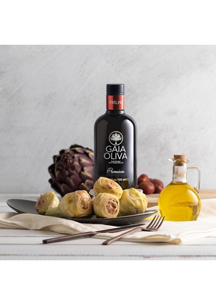 Yeni Hasat Premium Trilye 500 ml Erken Hasat Natürel Sızma Zeytinyağı