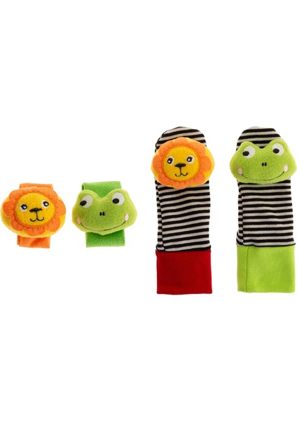 Çıngıraklı Çorap ve Bileklik Aslan-Kurbağa