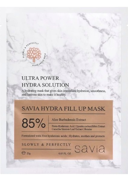 Ovaco Yoğun Nemlendirici ve Aydınlatan Yüz Maskesi,%85 Aloe Vera, Hyaluronik Asit ve Centella Içeren Kore Cilt Bakımı, Hydra Fill Up Kağıt Maske – Savia
