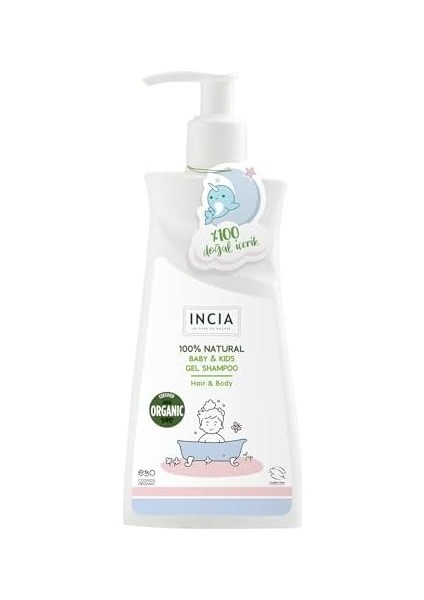 INCIA%100 Doğal Organik Sertifikalı Bebek ve Çocuk Jel Şampuanı Saç Vücut Lavanta Konak Önleyici 350 ml modelleri