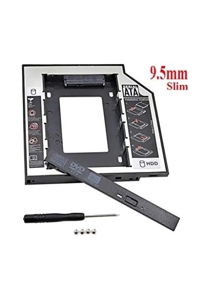 Harddisk Kutusu 9.5mm Slim Kızak Caddy Laptop DVD To SSD HDD Sata 4716 fiyatları