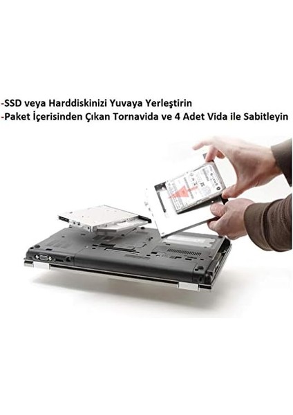 Harddisk Kutusu 9.5mm Slim Kızak Caddy Laptop DVD To SSD HDD Sata 4716 modelleri