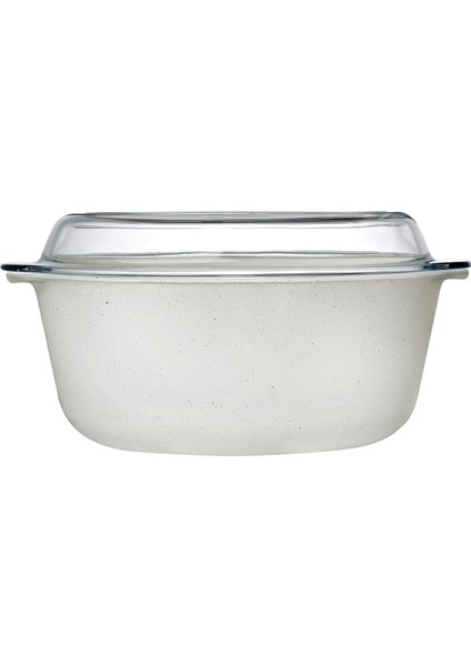 Non-Stick Cam Kapaklı Yuvarlak Tencere, Krem 3150CC, PB-59013-GR