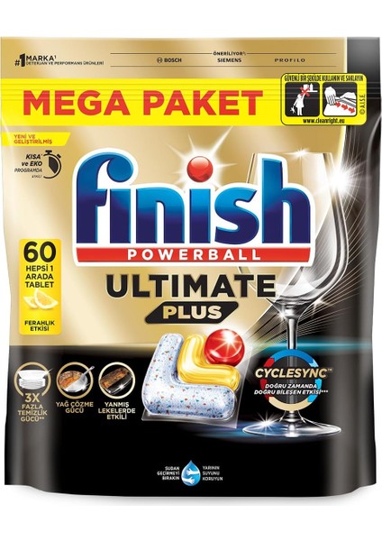 Finish Ultimate Plus Limon 60'lı