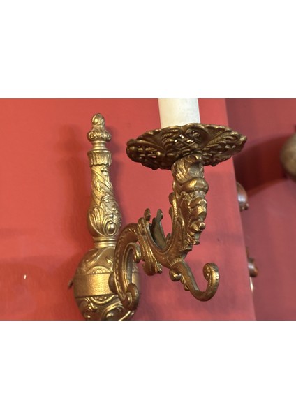 Antika Avrupa Pirinç Aplik Duvar Şamdanı Olarak Da Kullanılabilir 23 cm 23 cm Ölçülerinde modelleri