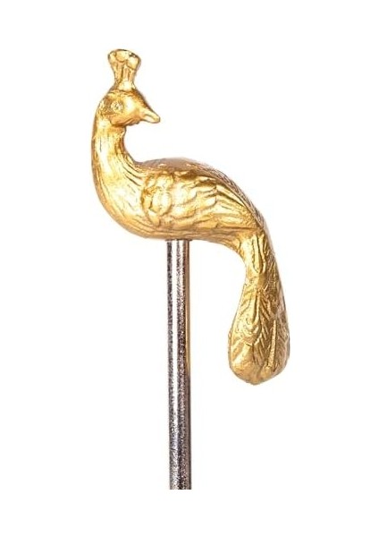 Metal Biblo Tavuskuşu -Gümüş 7,5X7X22 Cm. modelleri